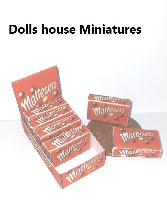 Dolls House Shop Counter Display Maltesers Etsy