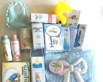 Miniature Peter rabbit baby items