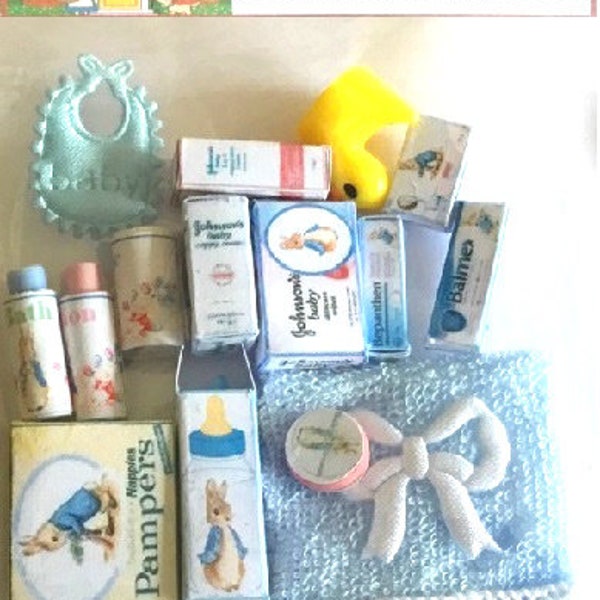 Miniature Peter rabbit baby items