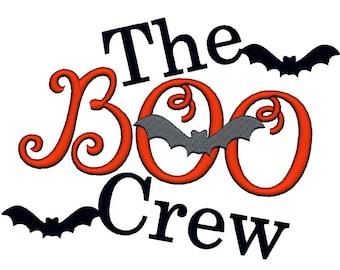 The BOO Crew - Halloween . Instant Download Machine Embroidery Design. 4x4 5x7 6x10
