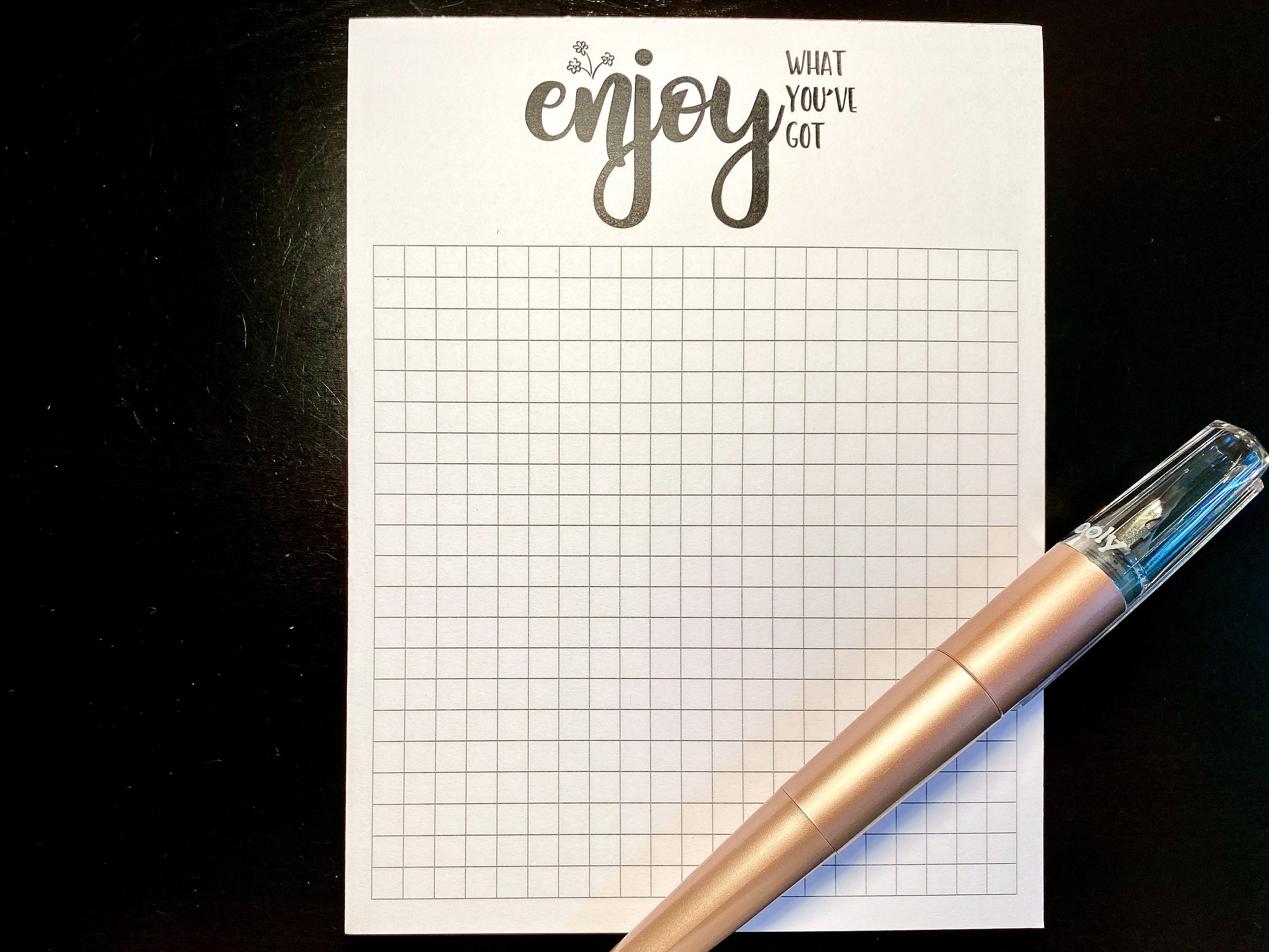 Notepads Set of 4 Inspirational Sayings Grid Enjoy What Etsy