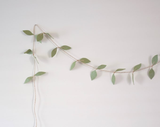 Leaf Garland Greenery Garland Felt Leaf Garland Felt Etsy