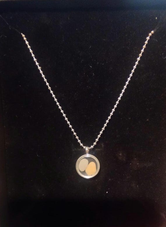 Handmade Round Pendant with Rocks from Golgotha Calvary Hill ancient Jerusalem
