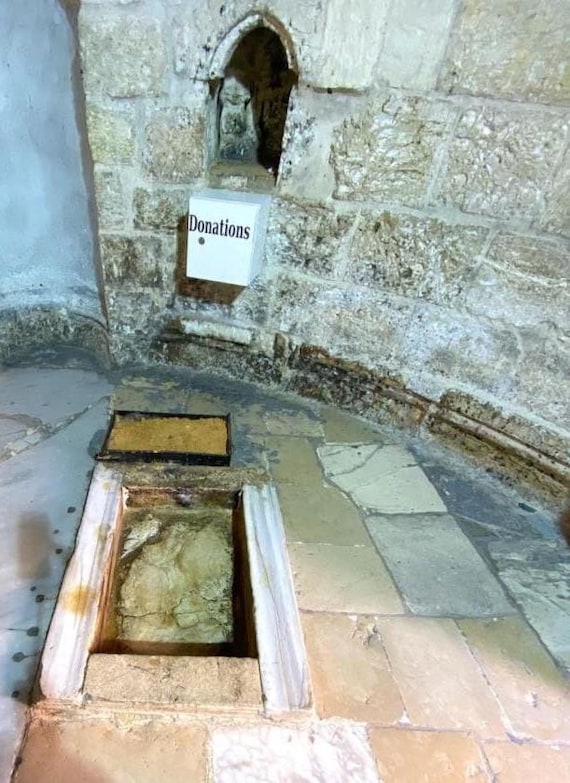 Stone from the Church of the Ascension Church where Jesus laid a footstep before ascending to heaven