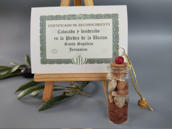 Holy Land Soil Blessed at the Holy Sepulcher Jerusalem Gift set Certified