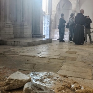 Stone from the Last Supper  Pentecost cenacle surrounding area Jerusalem