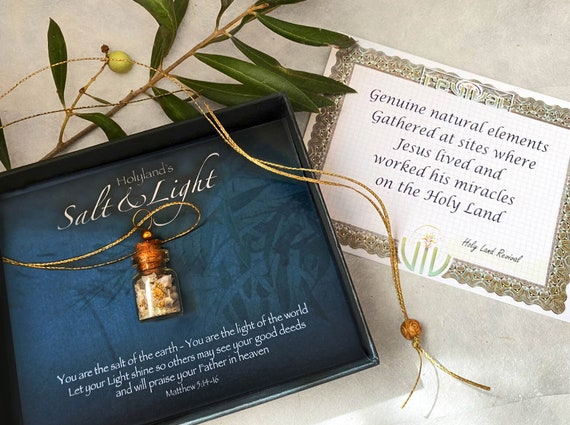 Salt and Light Inspirational pendant Halite Crystal pieces