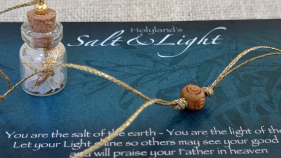 Salt and Light Inspirational pendant Halite Crystal Dead sea