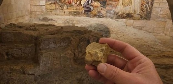 Saint Joseph Grotto Stone Nazareth Holy Land Gift | Small Fragment Relic Keepsake | Catholic Christian Prayer Stone