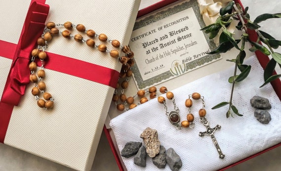 Jerusalem Galilee Rocks  Veil Mantilla Chapel Beeswax Candles Jesus Path in the Holy Land