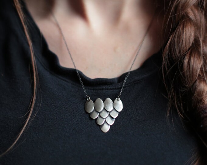 Dragon Scales Necklace. Oxidized Hand Scalemail Etsy