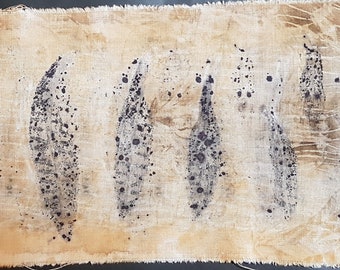 Rust Dripping Textiles 43 X 22 Cm Rust Dyed Rusty Cloth Slow Eco Dyeing Natural Dye - Etsy