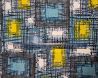 Vintage Bark cloth pieces leftover remnants from sewing project