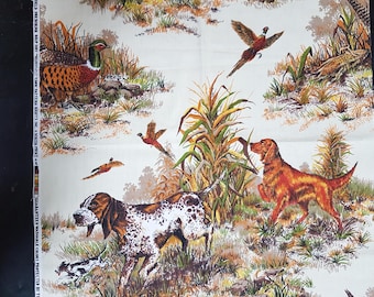 Vintage fat quarter fabric piece leftover from sewing project 55 x 50 cm