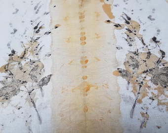 35 x 30cm rust dyed rusty cloth slow eco dyeing natural dye organic patterned textile fabric remnant piece patchwork stitch collage quilt