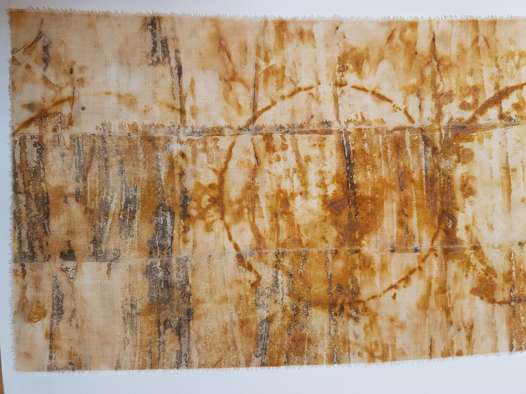 Rust Dripping Textiles 50 X 22 Cm Rust Dyed Cloth Slow Dyeing With Rusty Nails and Screws ...