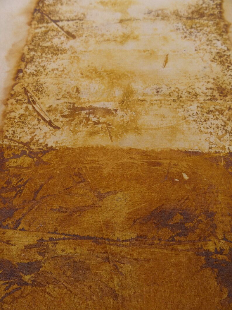 35 X 26 Cm Rust Dyed Cloth Slow Dyeing Natural Dyeing Organic Etsy