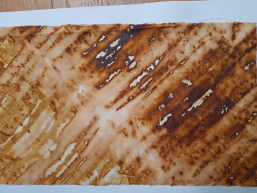 Rust Print Color Ecodyed Textile Art: Rust Print Fabric for Sewing, Quilting (54x30 Cm ...