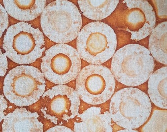 Rust Dyed Cloth: Circle Pattern Washers Print, 20 x 20 cm, Textile