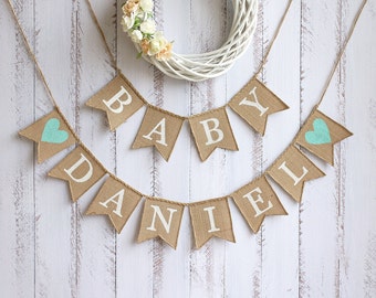 Burlap Baby Banner Etsy