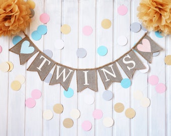 twin baby shower decorations etsy