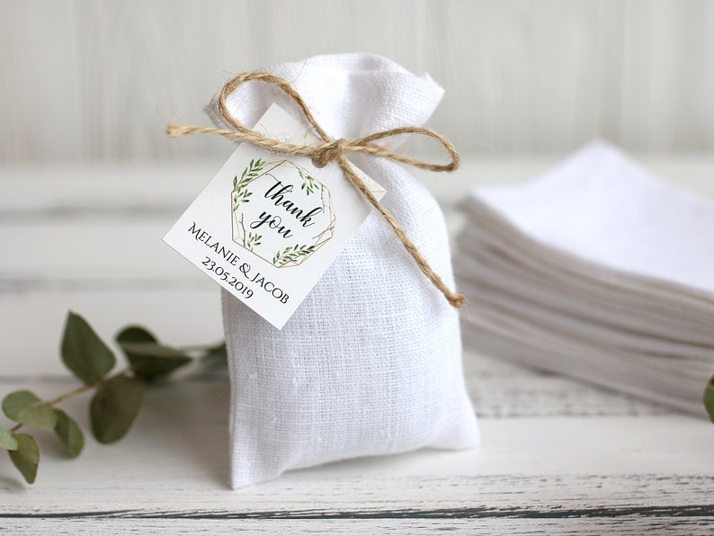 SET OF 150 white favor linen bags Etsy