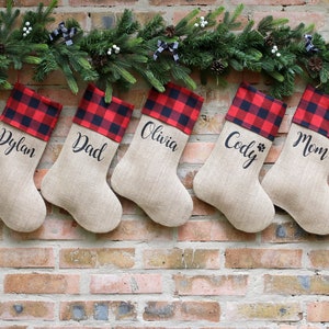 personalized christmas stockings, rustic christmas stocking, burlap christmas stocking, christmas stocking, personalized stockings