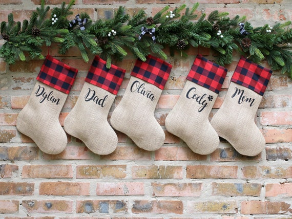 Personalized Christmas Stockings Rustic Christmas Stocking