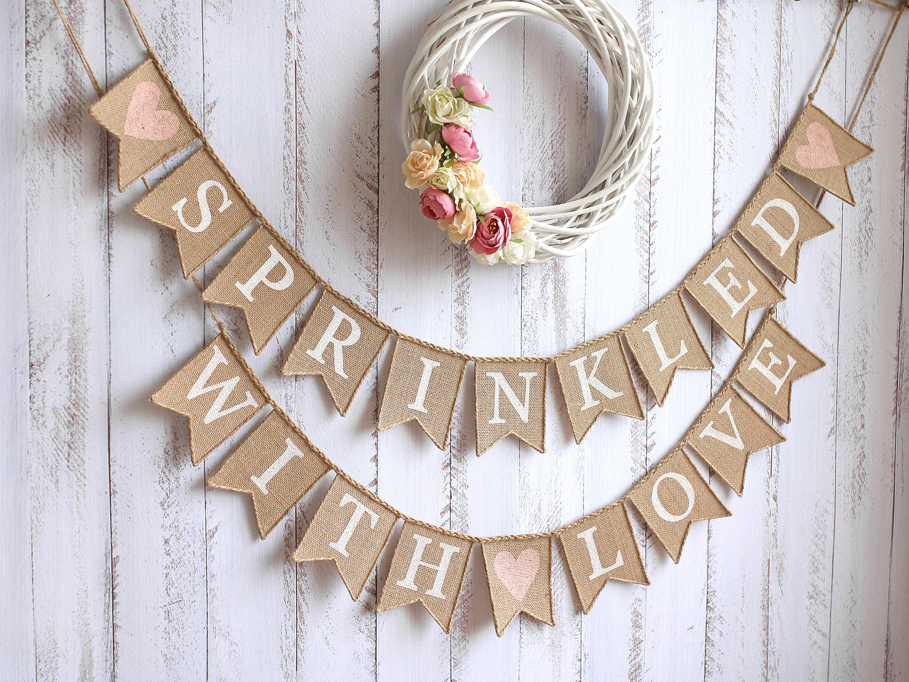 Sprinkled With Love Banner Baby Sprinkle Bridal Shower Etsy