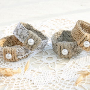 Burlap Wedding Napkin Rings, Rustic Wedding Decor, Rustic Wedding Napkin, Wedding Table Decor, Rustic Wedding, Rustic napkin holder image 4