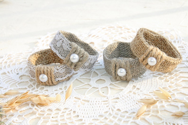 Burlap Wedding Napkin Rings, Rustic Wedding Decor, Rustic Wedding Napkin, Wedding Table Decor, Rustic Wedding, Rustic napkin holder image 4