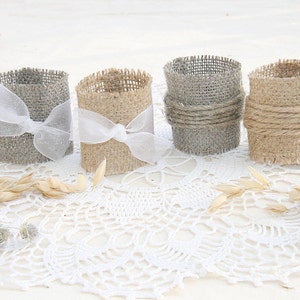 Burlap Wedding Napkin Rings, Rustic Wedding Decor, Rustic Wedding Napkin, Wedding Table Decor, Rustic Wedding, Rustic napkin holder image 5