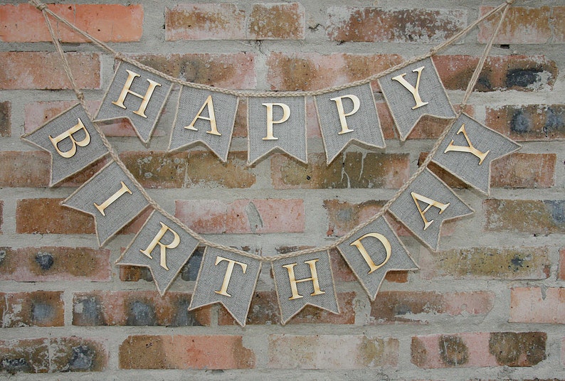 happy birthday banner, Happy Birthday Burlap Banner, Happy Birthday Sign, Birthday Decorations, Personalized Banner 