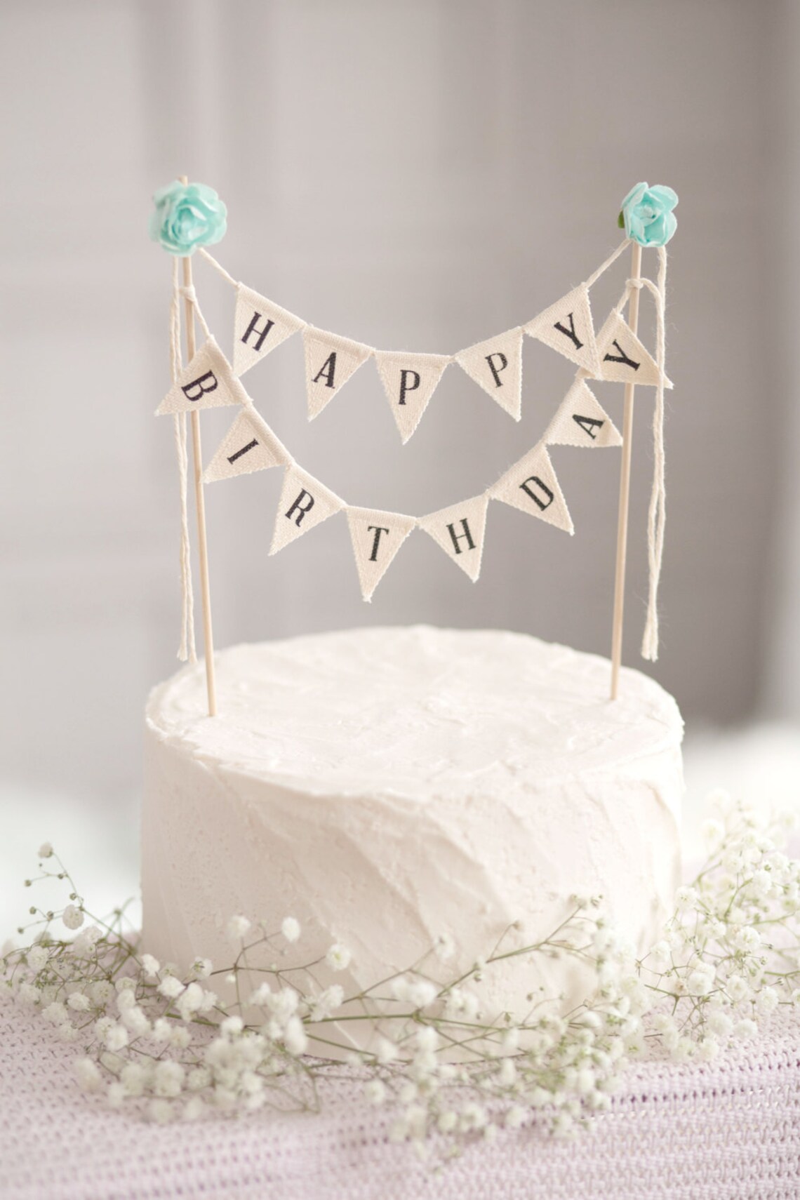 Happy Birthday Cake Topper Banner Happy Birthday Sign Cake Etsy