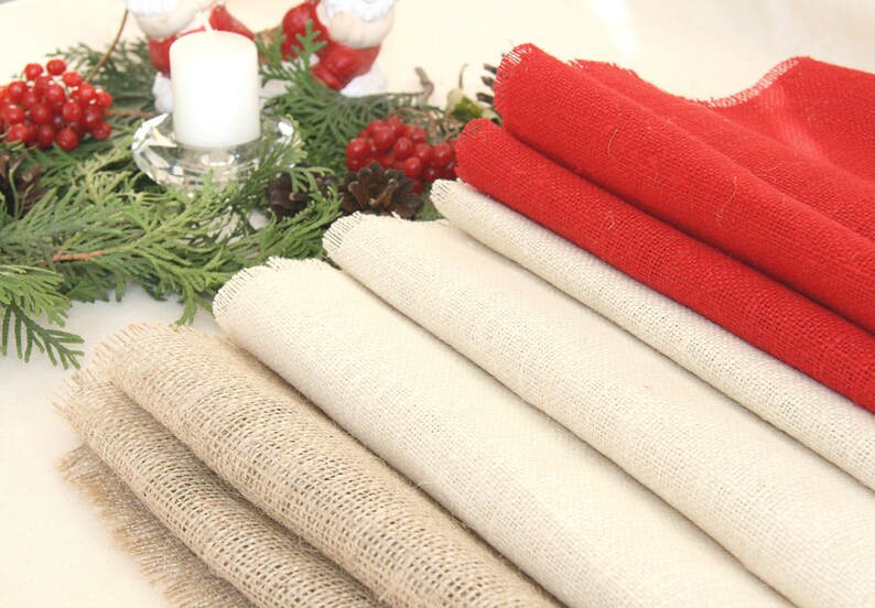 Christmas Placemats Burlap Placemats Christmas Decor Etsy