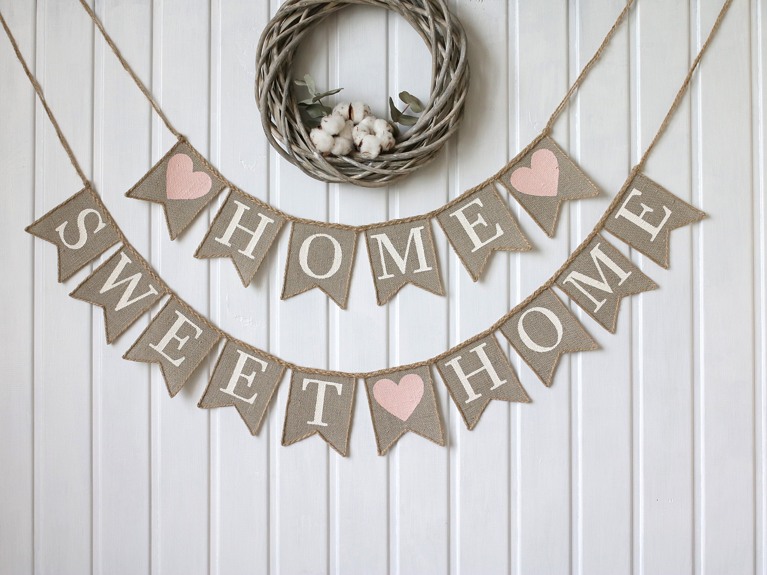 Home sweet home banner Welcome Burlap Banner home sweet home | Etsy