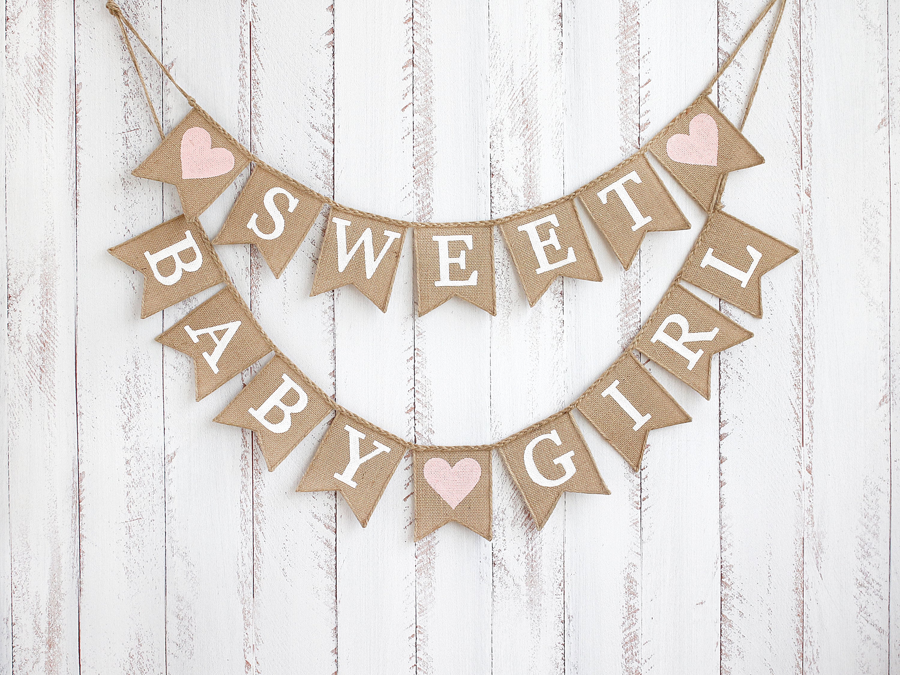 Sweet Baby Girl Banner Baby Shower Decorations Girl Baby Etsy