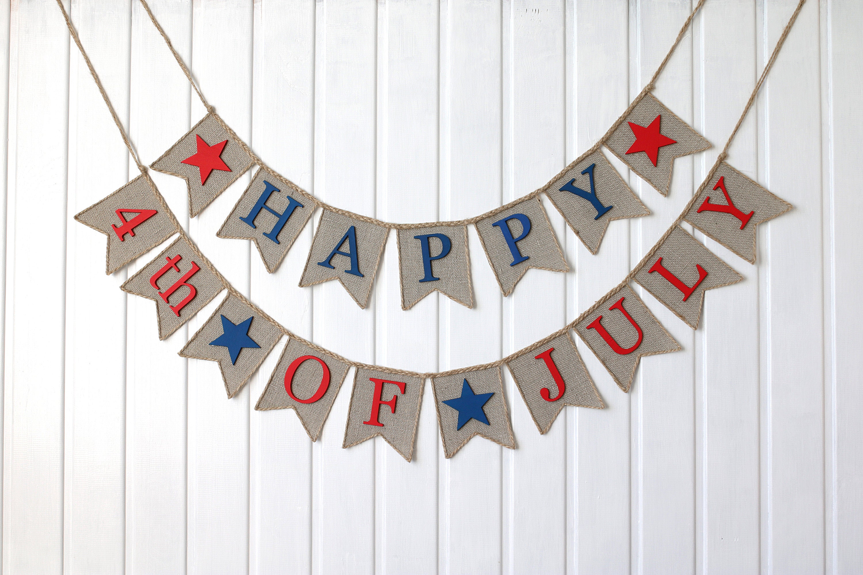Happy 4th of July Banner Patriotic Banner Fourth of July - Etsy