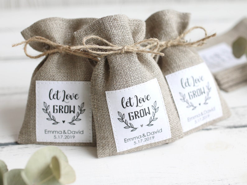 Wedding Favor Bags Rustic Gift Bags Custom Wedding Favor Etsy
