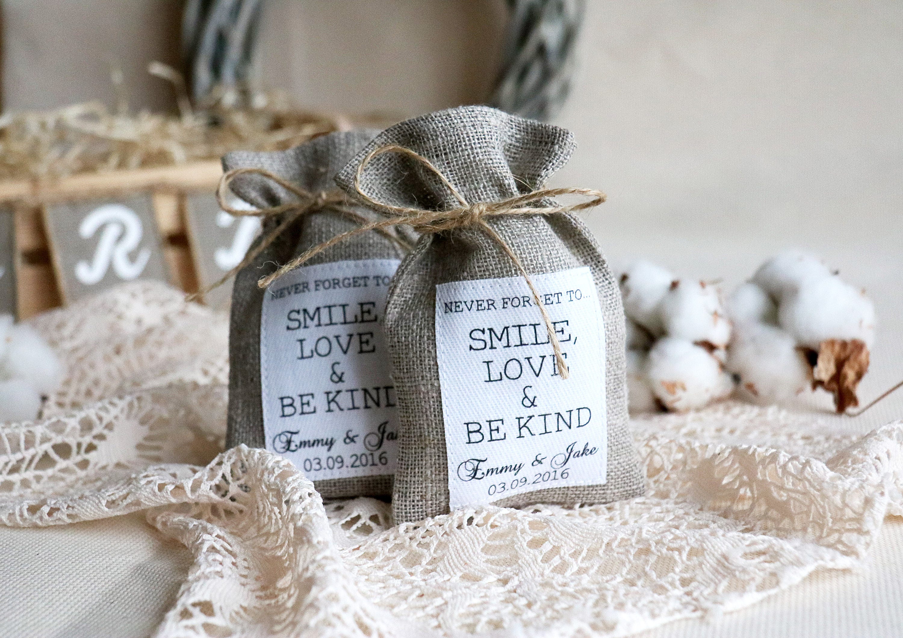 wedding favor bags Rustic gift bags Custom Wedding Favor Etsy