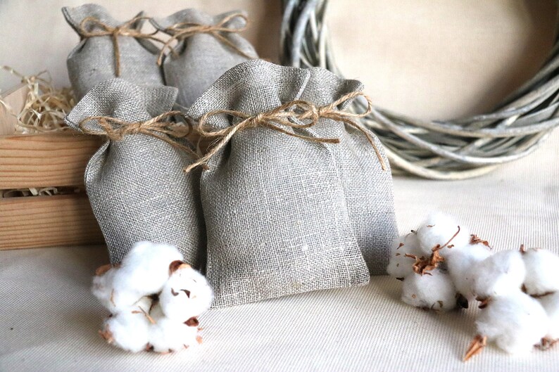 Candy Bag SET of 150 Burlap Favor Bag Rustic gift bag Burlap wedding Wedding Gift Bag Natural Rustic Linen Bag small linen bag