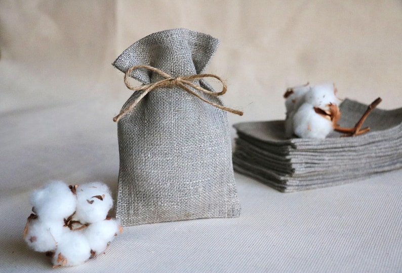 Candy Bag SET of 150 Burlap Favor Bag Rustic gift bag Burlap wedding Wedding Gift Bag Natural Rustic Linen Bag small linen bag