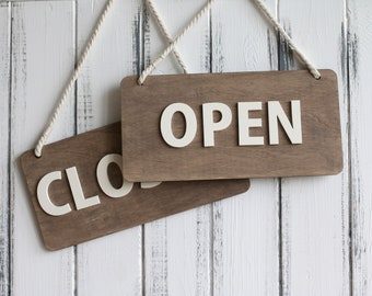 open sign, Open Closed Sign, double sided sign, Reclaimed Wood Open Sign, Wooden Open Signm, open sign, Wooden Business Sign, Shop open sign