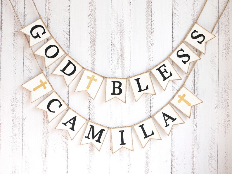 God Bless Banner Baptism Banner-christening Banner-communion | Etsy