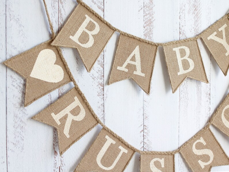 Burlap Baby Banner Custom Baby Banner Baby Shower Banner Etsy