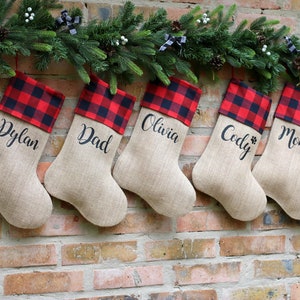 personalized christmas stockings, rustic christmas stocking, burlap christmas stocking, christmas stocking, personalized stockings image 4