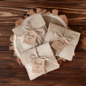 SET OF 300 burlap favor bags