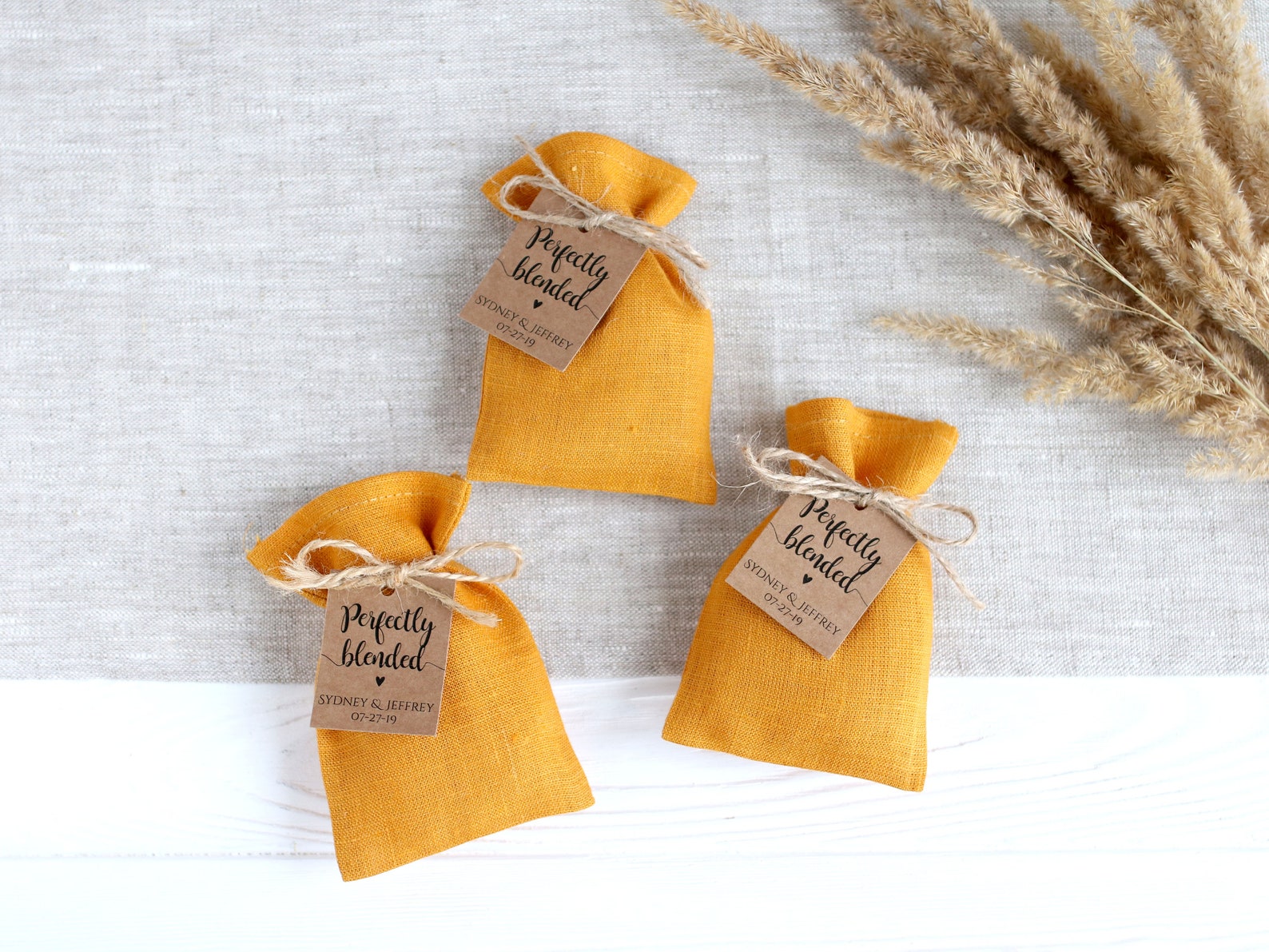 SET OF 100 White Favor Linen Bags Small Linen Bags Etsy