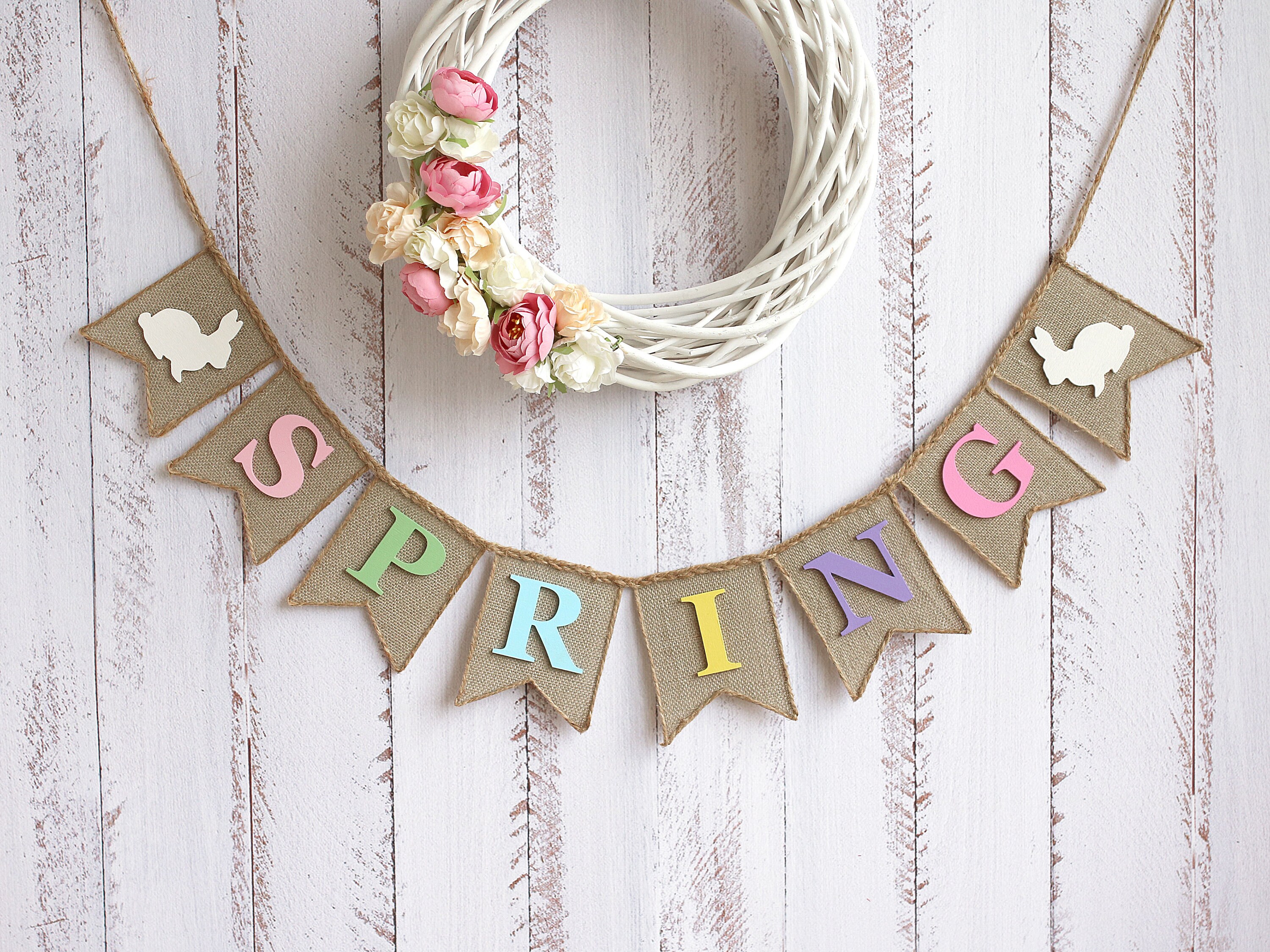 Spring Banner Spring Garland Spring Bunting Spring Sign | Etsy