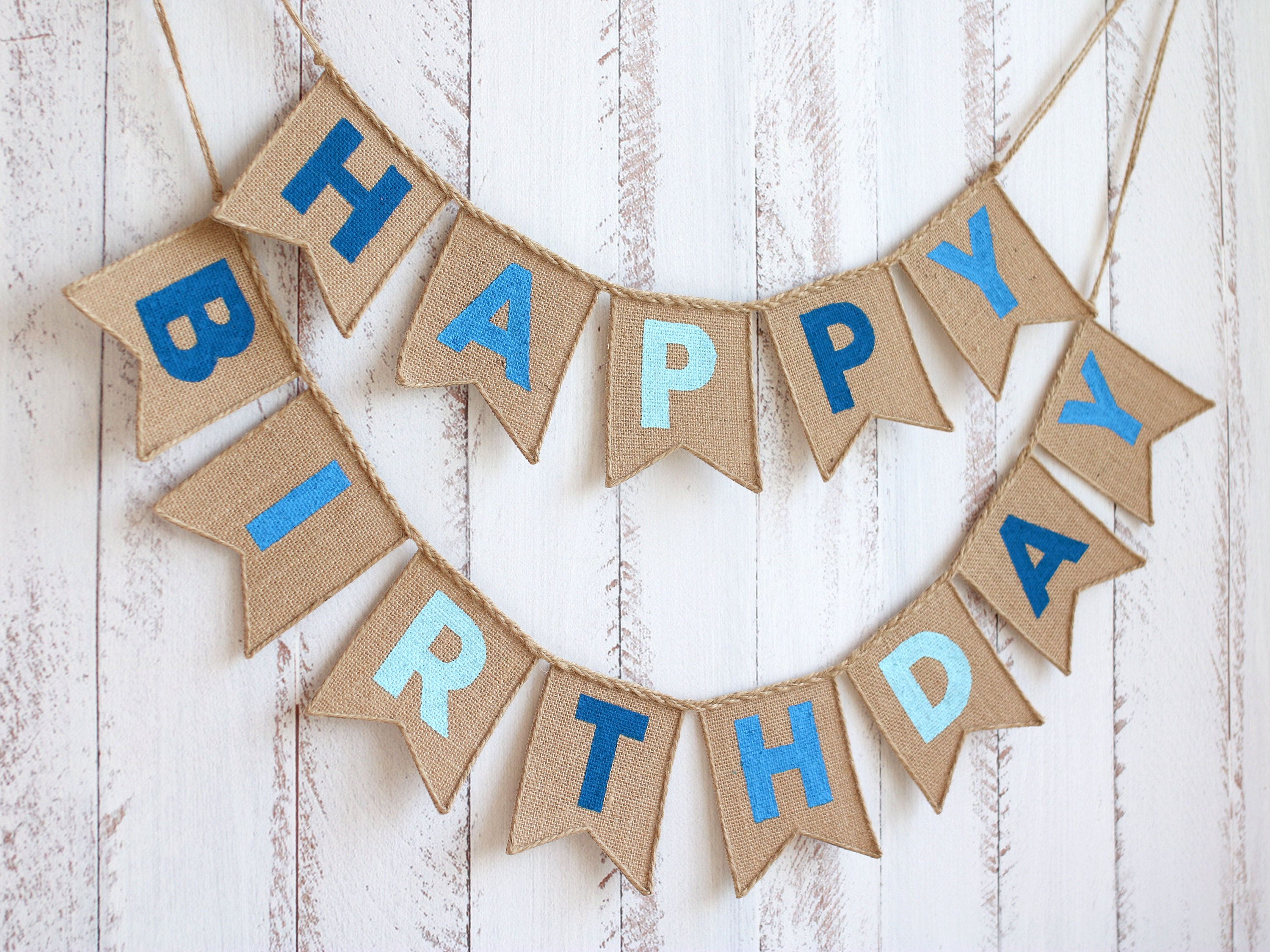 Boy birthday banner happy birthday boy banner burlap happy | Etsy